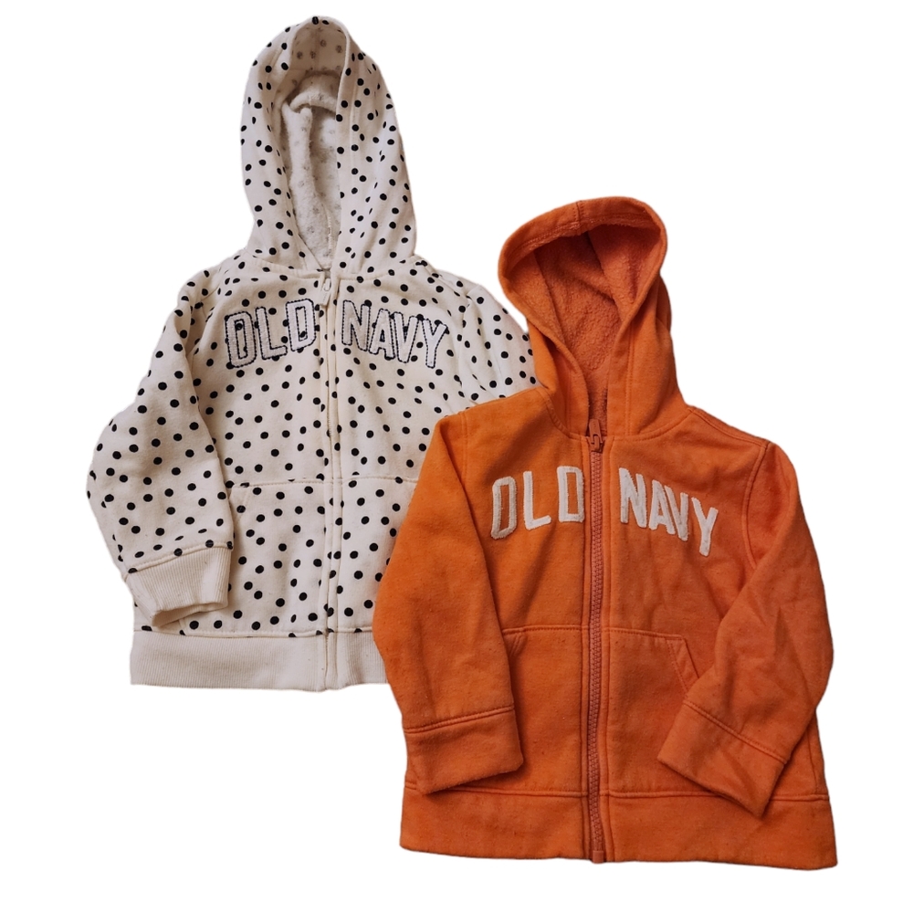 Two Old Navy toddler hoodies 18-24M